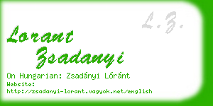 lorant zsadanyi business card