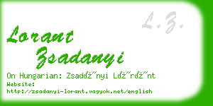 lorant zsadanyi business card